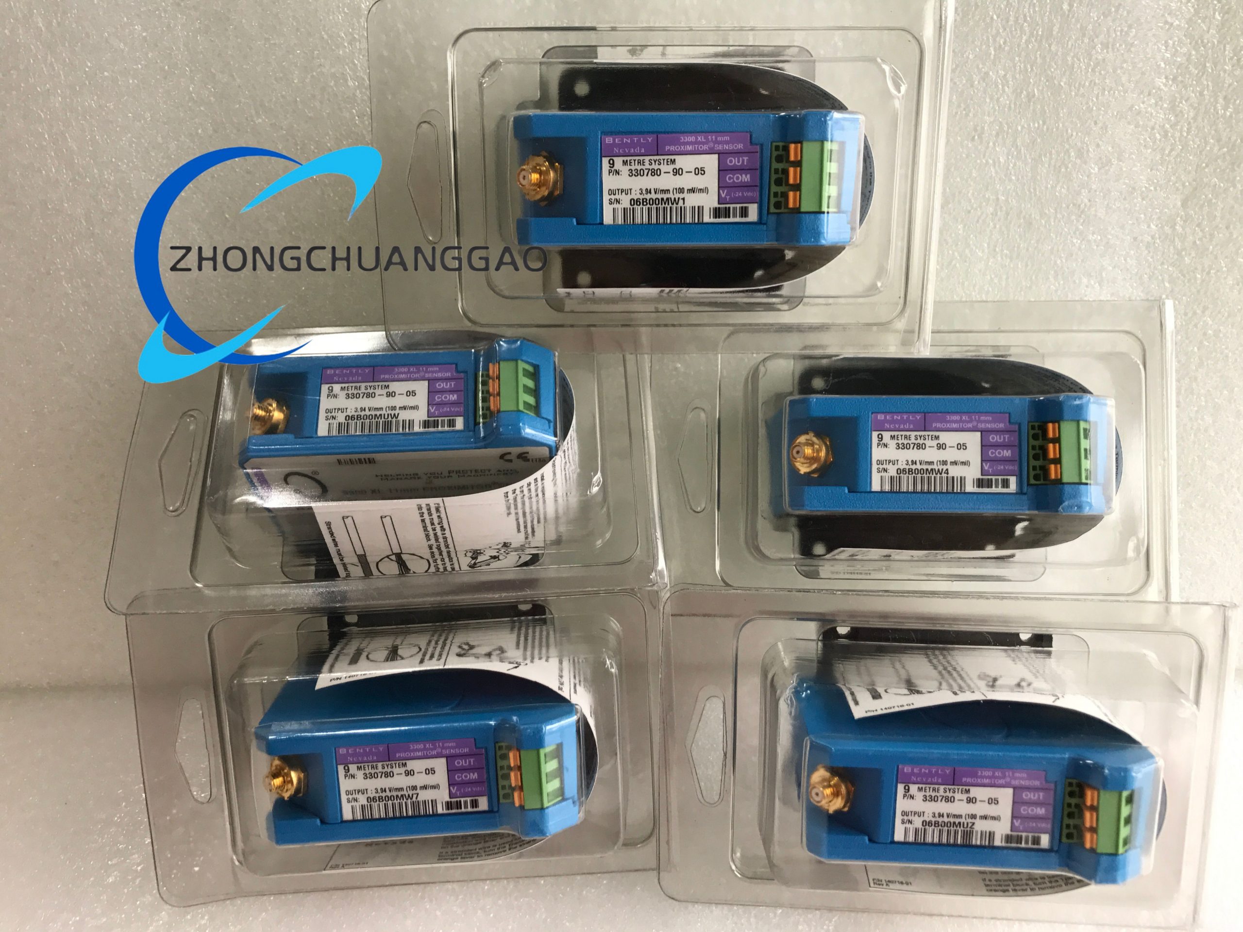 330780-90-05 (2) Bently Nevada 330780-90-05 3300 XL 11 mm Proximitor Sensor - Image 1