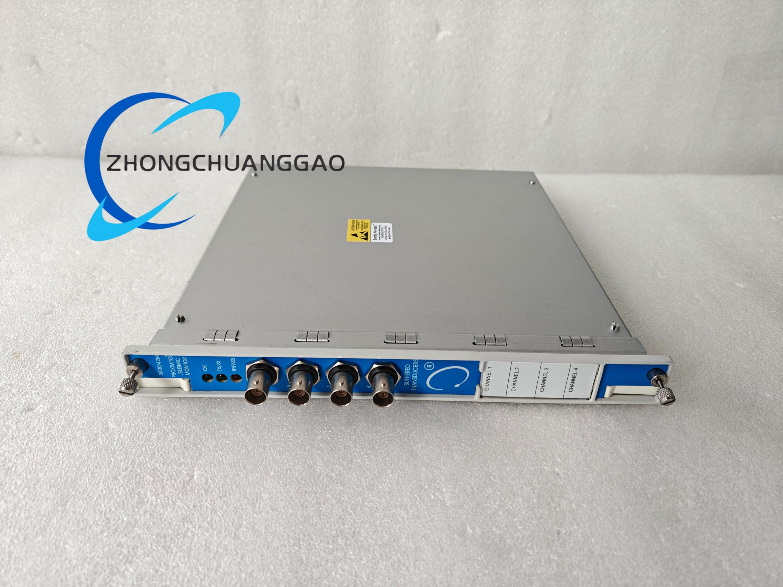 350042M 140734-02 (1) Bently Nevada 3500/42M 140734-02 4-Channel Proximitor and Seismic Vibration Monitoring Module - Image 1
