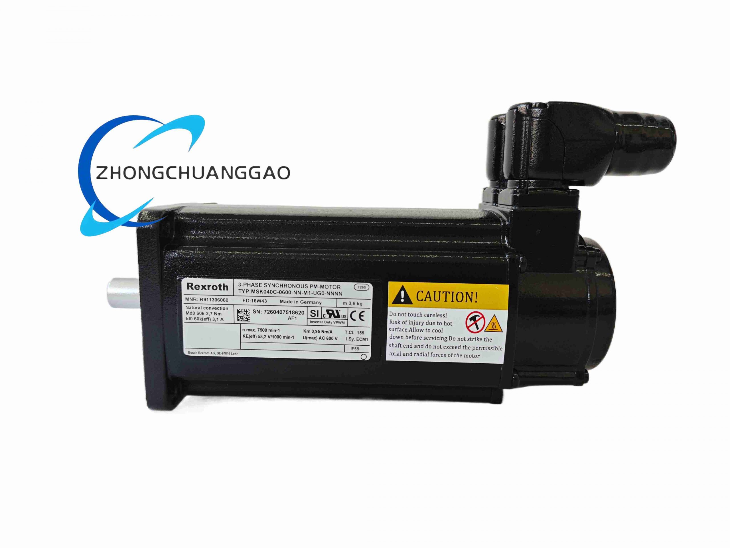 MSK040C-0600-NN-M1-UG0-NNNN (1) Rexroth MSK060C-0600-NN-S1-UP1-NNNN - Image 1